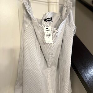 Express Striped Sleeveless Blouse
